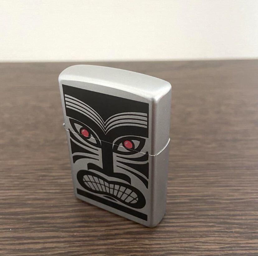 【1円スタート】ZIPPO ジッポー TIKI GOD ハワイ ティキ 金運 未使用　オイルライター 着火確認済_画像2