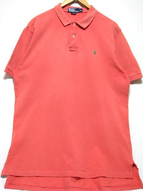 ＠美品 ラルフローレン 無地 RALPH LAUREN 半袖ポロシャツRB461 XL アメリカ古着 POLO ビックサイズ_画像1