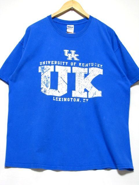 ＠GILDAN ギルダン University of Kentucky ケンタッキー大学Ｔシャツt866 XL アメリカ古着 ビックサイズ 青_画像1