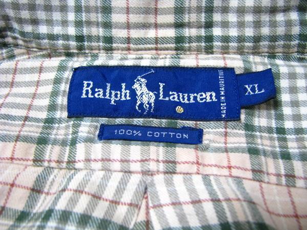 @美品 ラルフローレン RALPH LAUREN 長袖シャツRB173 XL 大きいサイズ POLO アメリカ古着 XXL_画像7