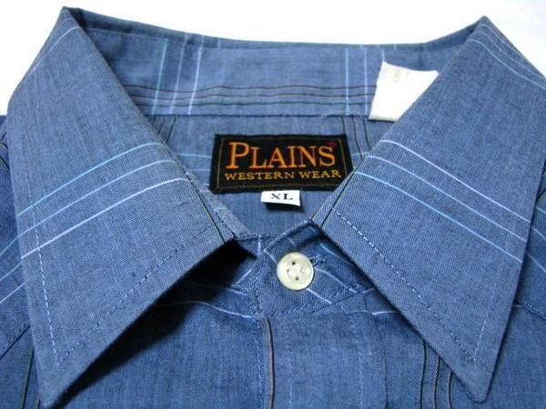 @プレインズ PLAINS 長袖ウエスタンシャツw61 xl TEXAS アメリカ古着 ビックサイズ_画像3