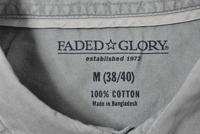 ＠美品 フェイデッド グローリー FADED GLORY ボタンダウン 半袖シャツst449 アメリカ古着 L ビックサイズ_画像4