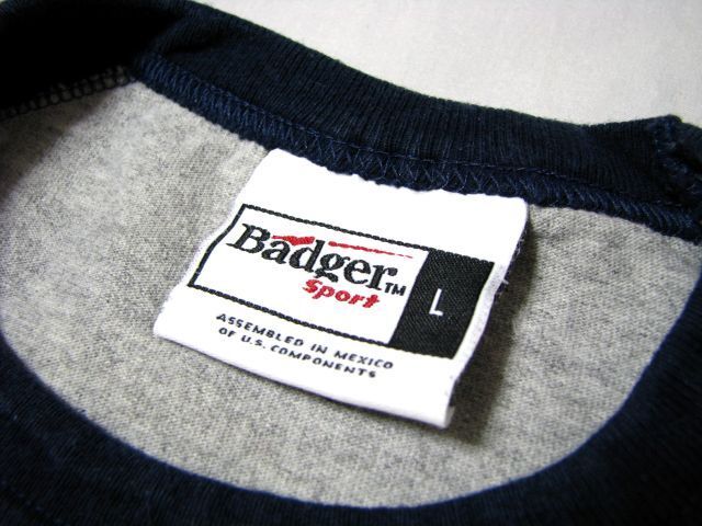 ＠バジャー Badger ラグランＴシャツt432 L アメリカ古着 ナンバリング_画像3