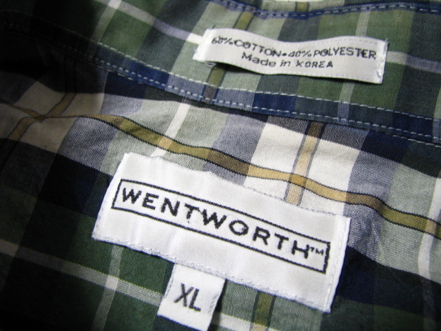 @美品 チェック柄 WENTWORTH ウエントワース ボタンダウン長袖シャツSL117 アメリカ古着 大きいね_画像4