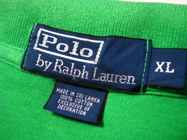 ＠美品 ラルフローレン 無地 RALPH LAUREN 半袖ポロシャツRB463 XL アメリカ古着 POLO ビックサイズ 緑_画像4