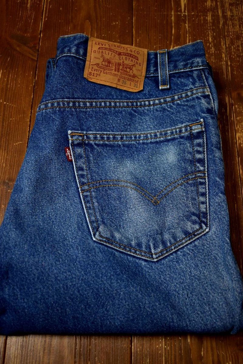 ＠美品 色落ち綺麗 アメリカ製 Levi's リーバイス 517 ブーツカットd658 36x31 ひげ アメリカ古着 ウエスタン ひげ 90年代_画像10