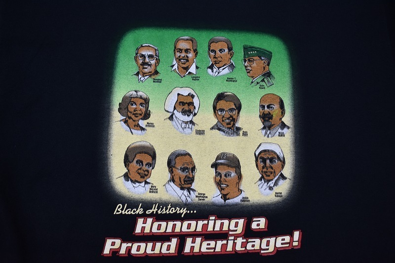 @美品 FRUIT OF THE LOOM フルーツオブザルーム 誇り高き 黒人の歴史 Tシャツ tt50 アメリカ古着 XL マイクタイソン_画像5