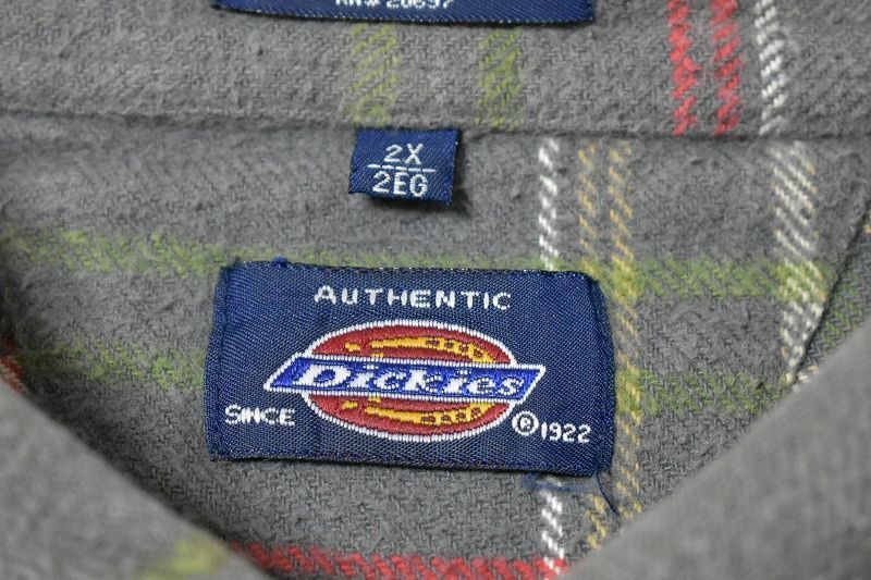 ＠美品 ディッキーズ Dickies 長袖ヘビーフランネルシャツHF286 XXL ビックサイズ アメリカ古着_画像4