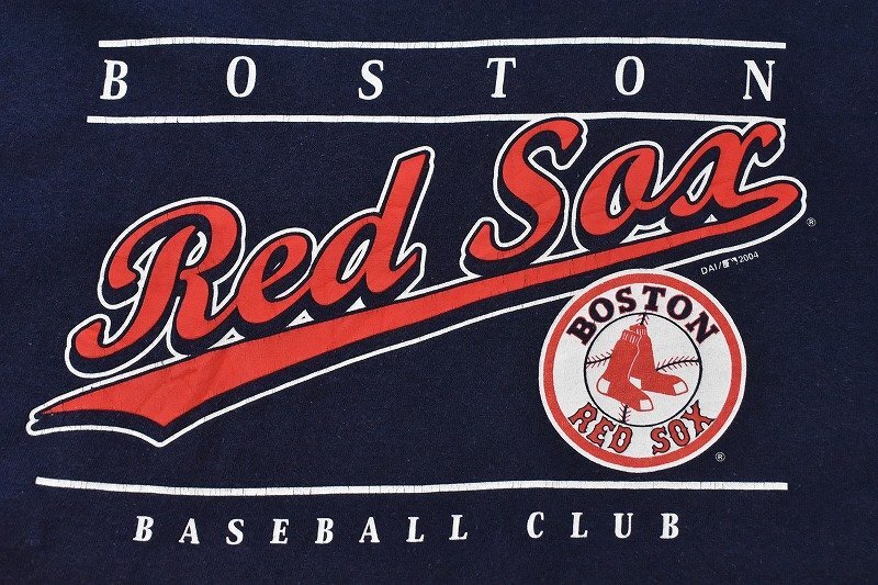 ＠美品 2004年 MLB レッドソックス RED SOX 長袖Tシャツ tt329 アメリカ古着 L 吉田 ロングスリーブ_画像5