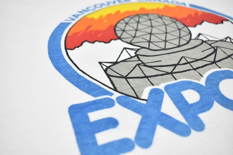 ＠希少 80年代 EXPO86 CANADA 染み込みプリント バンクーバー国際交通博覧会 リンガーTシャツtt113 ビンテージ トリム アメリカ古着_画像6