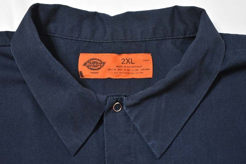 ＠美品 ディッキーズ Dickies 半袖ワークシャツwr474 XXL アメリカ古着 ビックサイズ アメ車_画像3