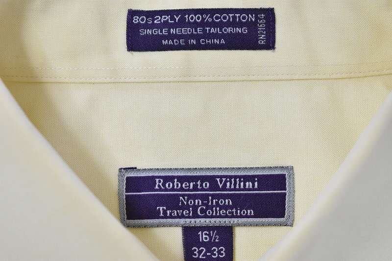 @美品 ロベルト・ヴィリーニ Roberto Villini 長袖ドレスシャツSL427 xl 大きいサイズ アメリカ古着_画像4