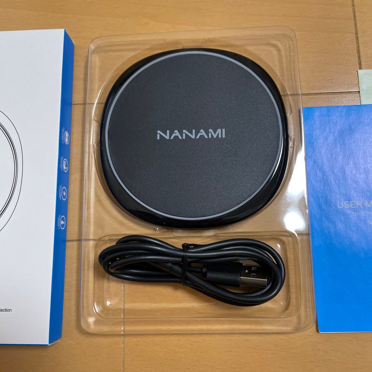 NANAMI ワイヤレス充電器 Qi認証 最大15W出力 