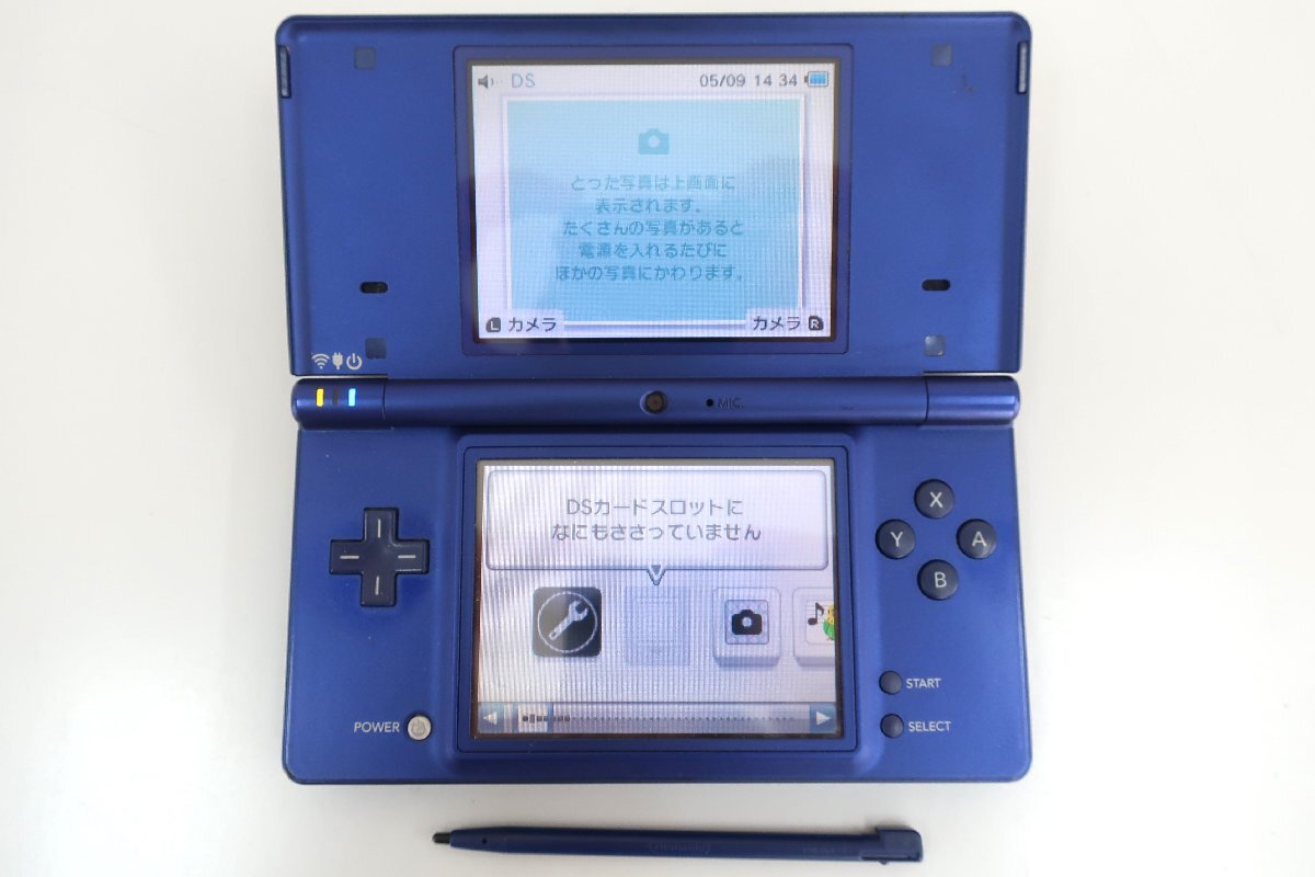 (A1)★稼働品★1円～ Nintendo DSi DS 任天堂 ニンテンドー 本体 メタリックブルー ドラクエ 携帯型ゲーム機 ゲーム機 中古品_画像4