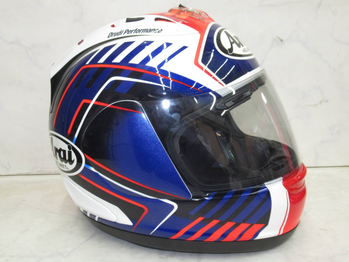 全国送料無料！Arai RX-7 RR5 REA GP フルフェイスヘルメット中古品 レイGP アライ サイズ59cm～60cm未満 目立つ大きな傷等無し！_画像2