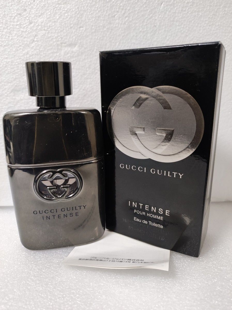 【中古品】【残量52％程度、化粧箱折り畳み済み】GUCCI（グッチ）GUILTY（ギルティ）インテンス オードトワレ 50mL