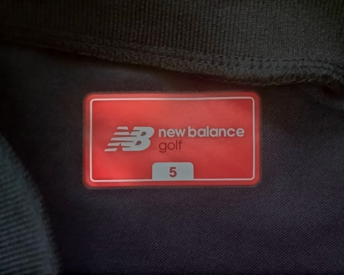 即決新品 New Balance GOLF メンズ半袖モックネックシャツ ブラック 5サイズ Lサイズ相当 ニューバランス ゴルフ_画像8