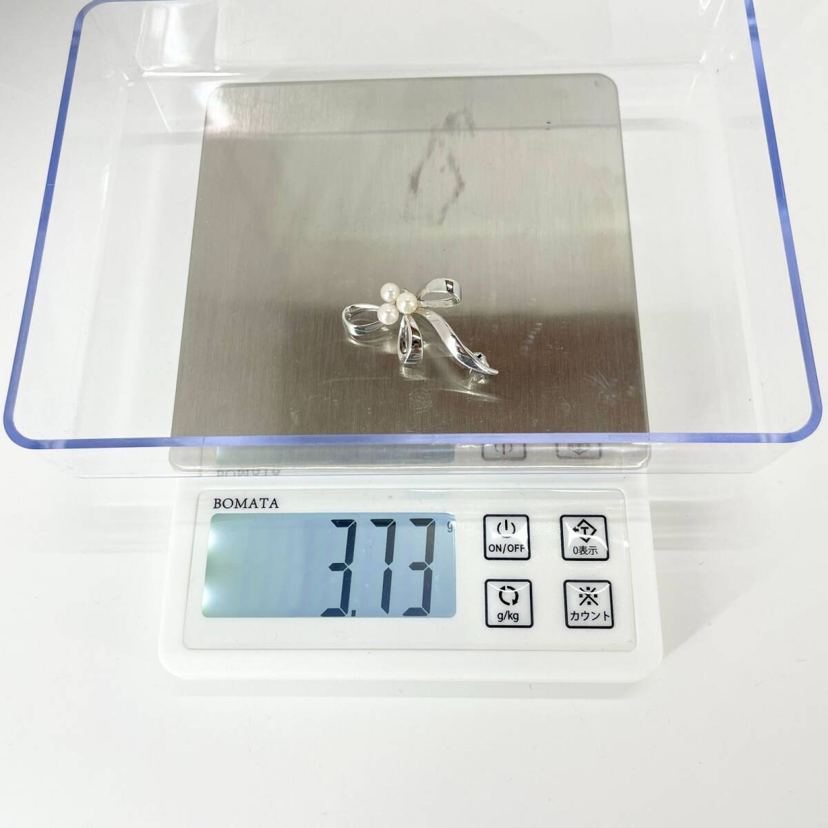 MIKIMOTO 美品 ブローチ シルバー パール 真珠 ベビーパール MIKIMOTO 美品 ブローチ シルバー パール 真珠 ベビーパール