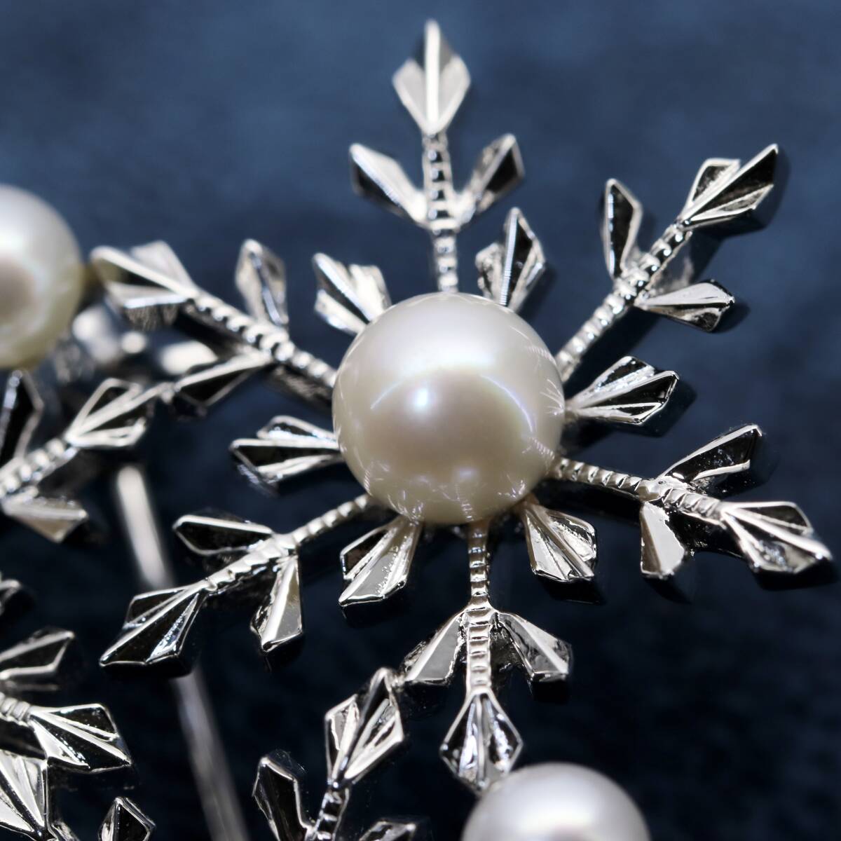 MIKIMOTO(ミキモト) ブローチ シルバー パール 真珠 雪 結晶 MIKIMOTO(ミキモト) ブローチ シルバー パール 真珠 雪 結晶