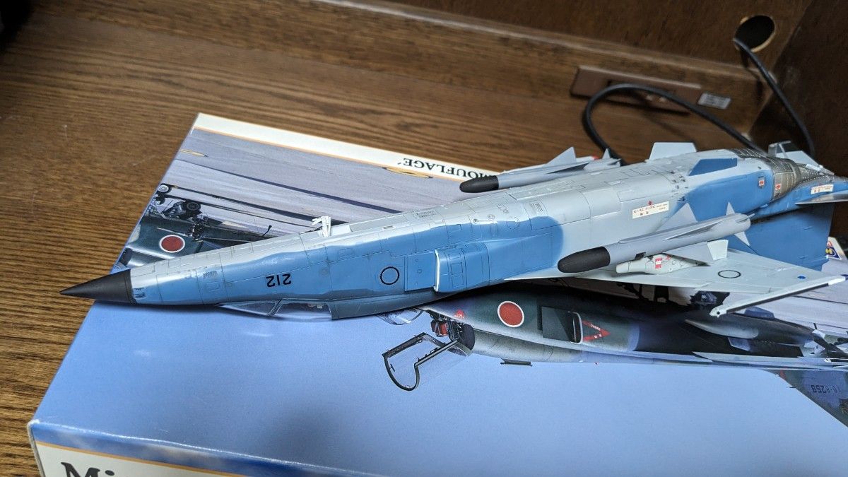 航空自衛隊三菱F1プラモデル(組み立て塗装済)1/48洋上迷彩仕様 川崎 未組立