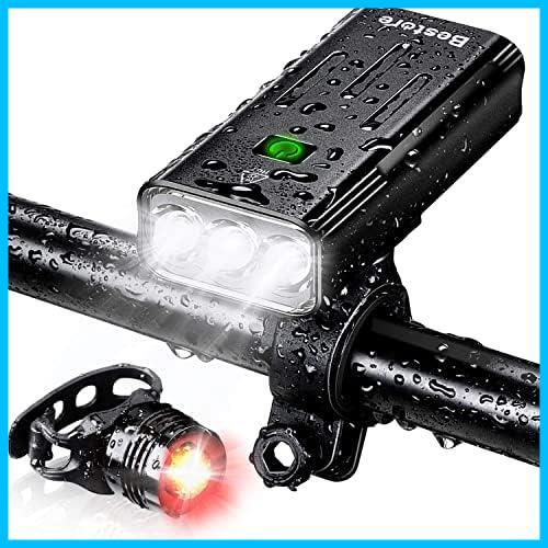 Bestore 自転車 ライト【5200mAh大容量 USB充電式 】 自転車ヘッドライト 防水 LEDヘッドライト 800ルーメン モバイルバッテリー機能付き_画像1