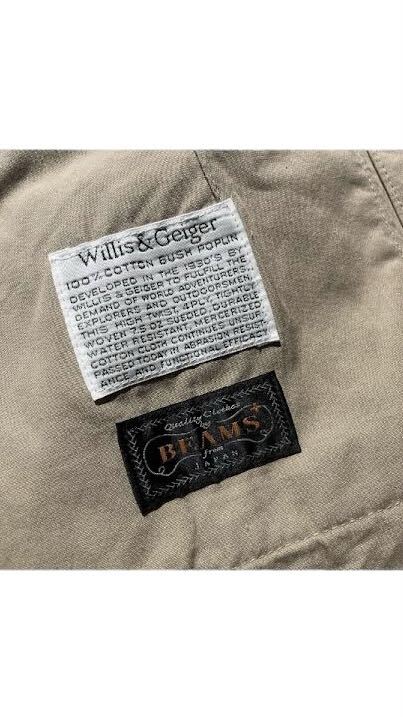 Willis&Geiger / BEAMS+ / Bush Poplin Safari Jacket /ウィリス&ガイガー/ビームスプラス /サファリジャケット /size38 / USA製_画像5