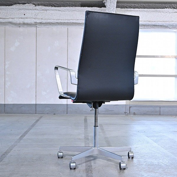 フリッツハンセン 60万「OXFORD/オックスフォード」キャスターチェアa 昇降機能 ミディアムハイバック 本革 椅子 FRITZ HANSEN_画像2