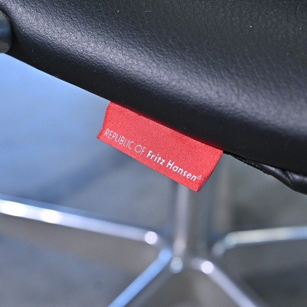 フリッツハンセン 60万「OXFORD/オックスフォード」キャスターチェアa 昇降機能 ミディアムハイバック 本革 椅子 FRITZ HANSEN_画像3