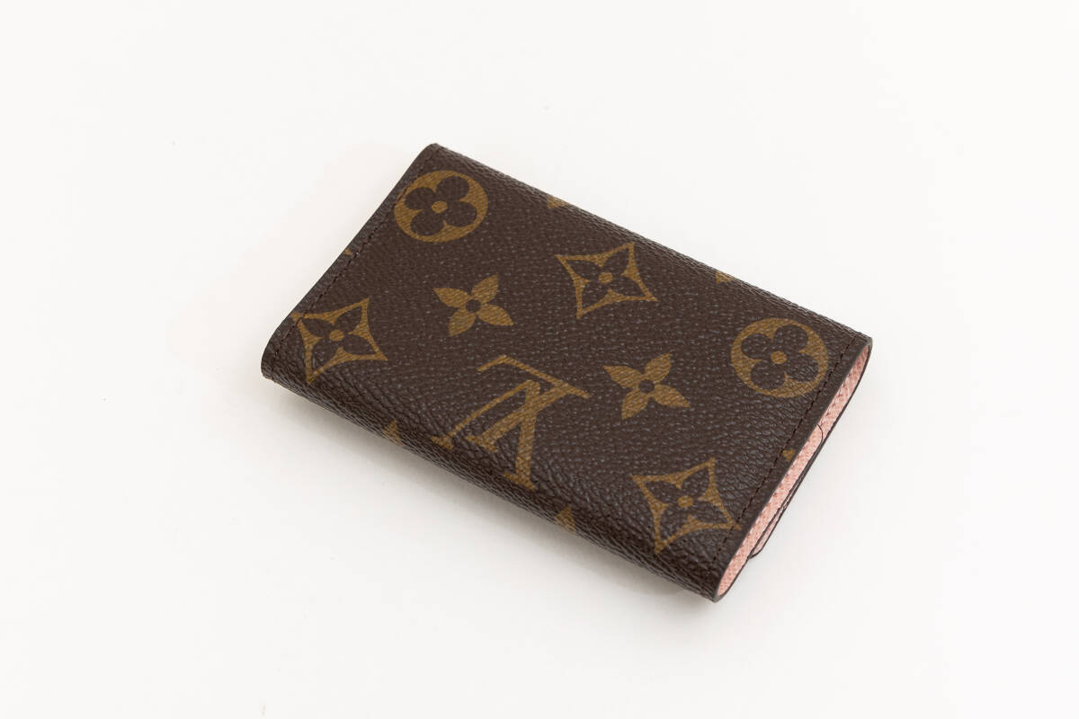 【新品】ルイヴィトン LOUIS VUITTON キーケース モノグラム ミュルティクレ6 6連 ブラウン ピンク 免税店購入品_画像3