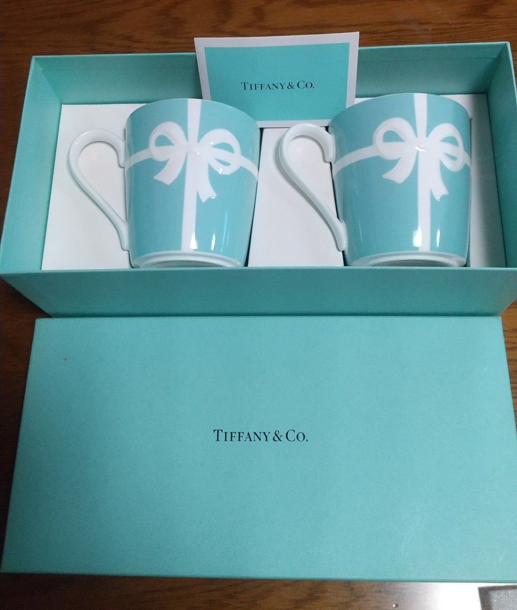 TIFFANY ティファニー ブルーリボンマグカップ  2個セット