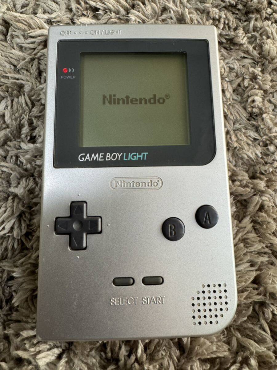 任天堂 Nintendo ゲームボーイライト シルバー GAME BOY LIGHT Silver MGB-101 希少 当時物 完動品 _画像1