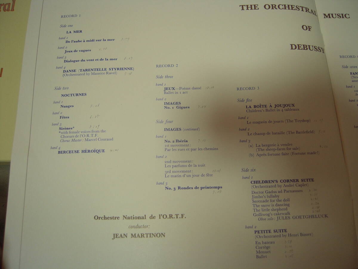 【UK盤LP】「DOBUSSY ORCHESTRAL MUSIC/MARTINON」EMS_画像2