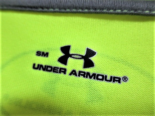 ☆UNDER ARMOUR アンダーアーマー ハーフジップ Tシャツ/メンズ/SM☆イエロー _画像7