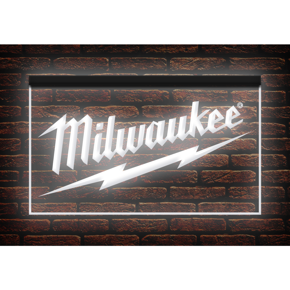 Y439 // Led ネオンライトサイン Milwaukee Tool ミルウォーキーツール 工具 電動工具■サイズ(約)：W300mm x H200mm _画像6