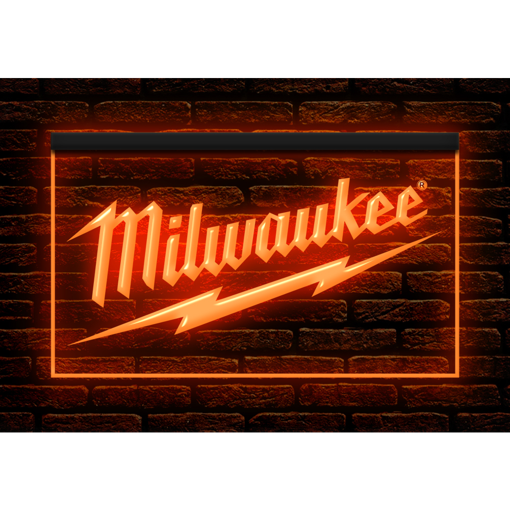 Y439 // Led ネオンライトサイン Milwaukee Tool ミルウォーキーツール 工具 電動工具■サイズ(約)：W300mm x H200mm _画像5