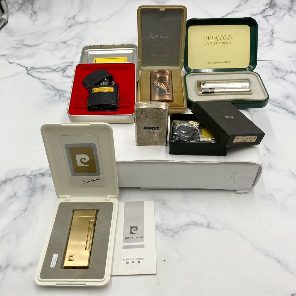 $【売り切り】ライター6点まとめセット ZIPPO POPEYE MAGNETI MARELLI PEARL pierre cardinWINJET 喫煙具 アンティーク コレクション品の画像1