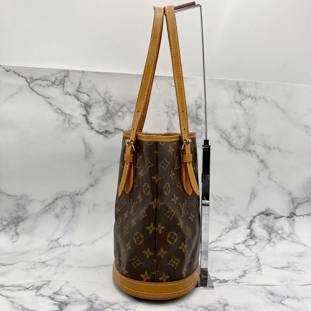 ◎【売り切り】LOUIS VUITTON ルイヴィトン バケットPM プチバケット M42238 AR1917 モノグラム トートバッグ ハンドバッグ ポーチ付属_画像3