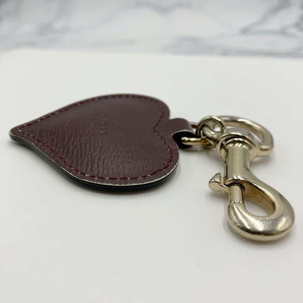 $[ распродажа ]GUCCI Gucci Inter locking G кожа в форме сердечка брелок для ключа сумка очарование бренд мелкие вещи женский 
