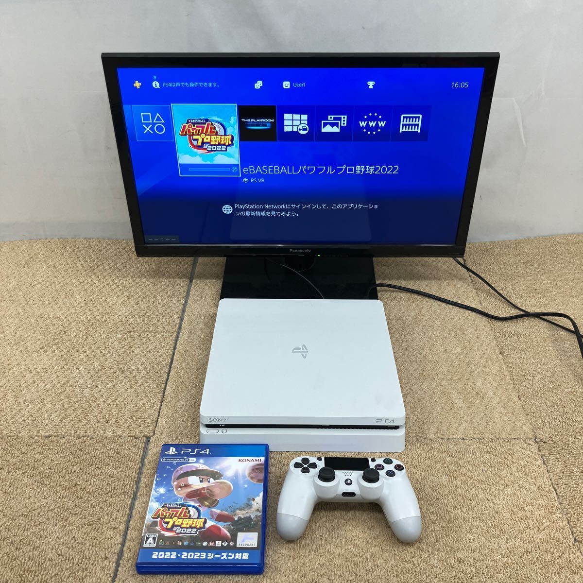 ◎【売り切り】SONY ソニー PlayStation4 プレステーショ4CUH-2200A グレイシャーホワイト コントローラー/ソフト付属 初期化済 動作確認済_画像10