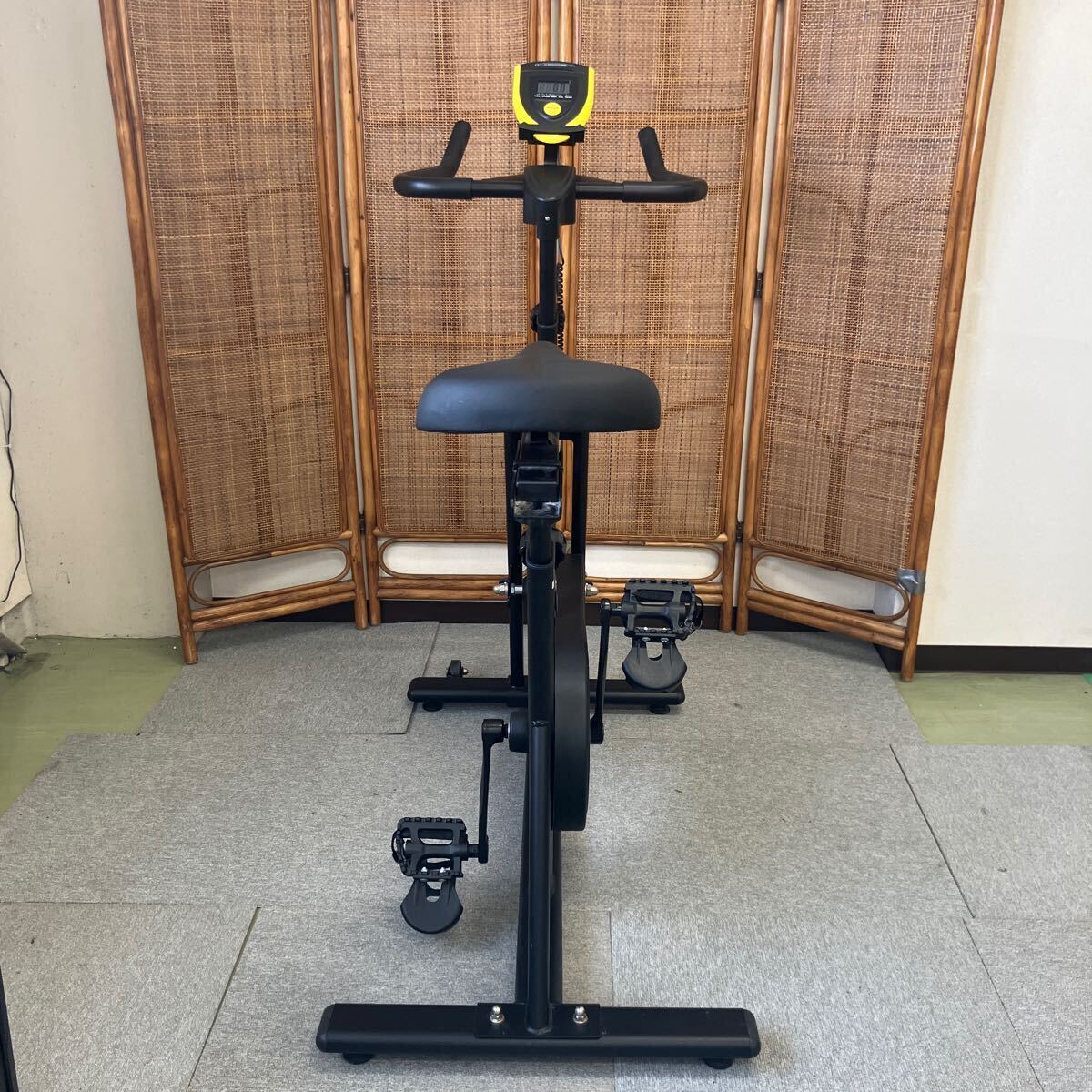 $【売り切り】ALINCO アルインコ SPIN BIKE スピンバイク BK1518Y イエロー フィットネスバイク 家庭用ルームバイク 健康器具 現状品_画像5