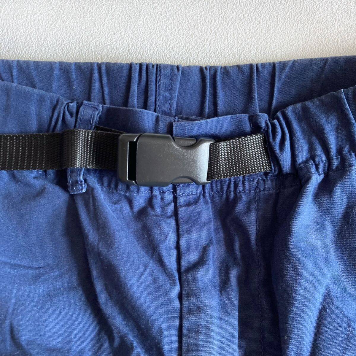 【送料無料】GU クライミングショートパンツ 紺 ハーフパンツ ショーツ メンズS コットン ネイビーの画像2