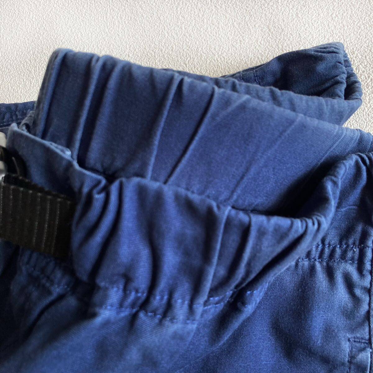 【送料無料】GU クライミングショートパンツ 紺 ハーフパンツ ショーツ メンズS コットン ネイビーの画像7