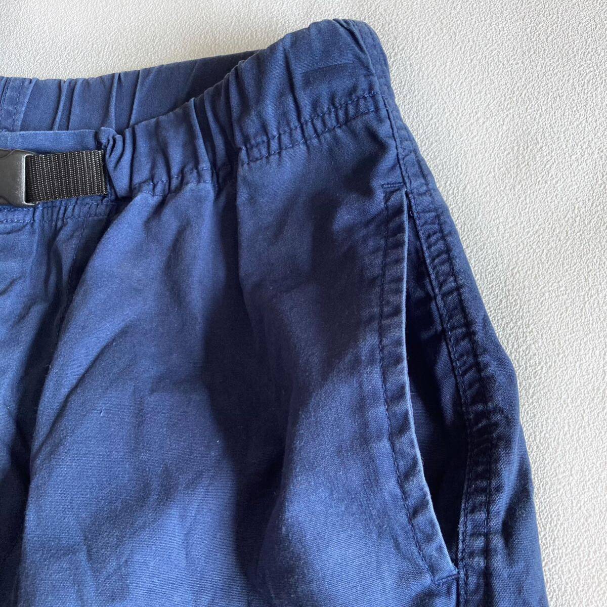 【送料無料】GU クライミングショートパンツ 紺 ハーフパンツ ショーツ メンズS コットン ネイビーの画像4
