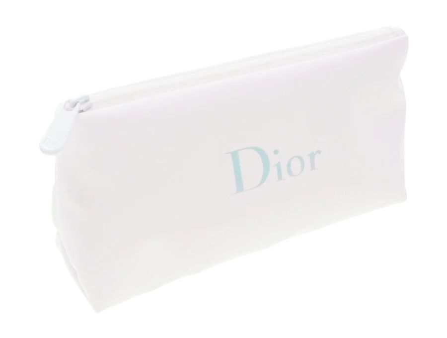 クリスチャンディオール ノベルティ コスメポーチ ホワイト ホログラムロゴ Dior ビューティー【Used 開封品】_画像4