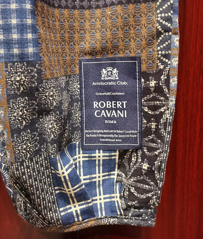 日本限定品※定価5万◆イタリア・ローマ発*ROBERT CAVANI/ロベルトカバーニ*高級麻/リネン生地使用※涼しい・パンツ・紺の画像4