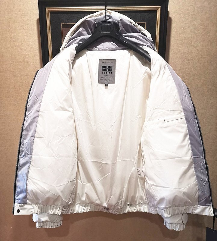  top class 13 ten thousand *EU made premium down * Italy * milano departure *BOLINI*bla Klein *designer* super protection against cold * down jacket *54/XXXL* white 