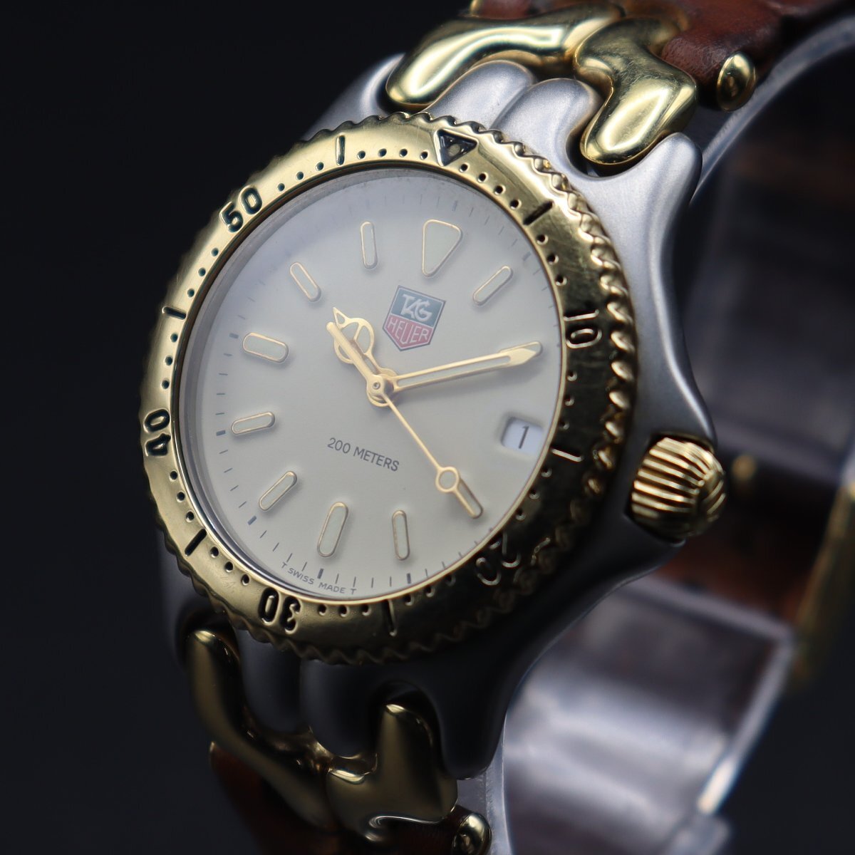TAG HEUER タグホイヤー セルシリーズ 200M防水 S95.713C クォーツ コンビカラー 純正尾錠 スイス製 ボーイズ腕時計の画像1