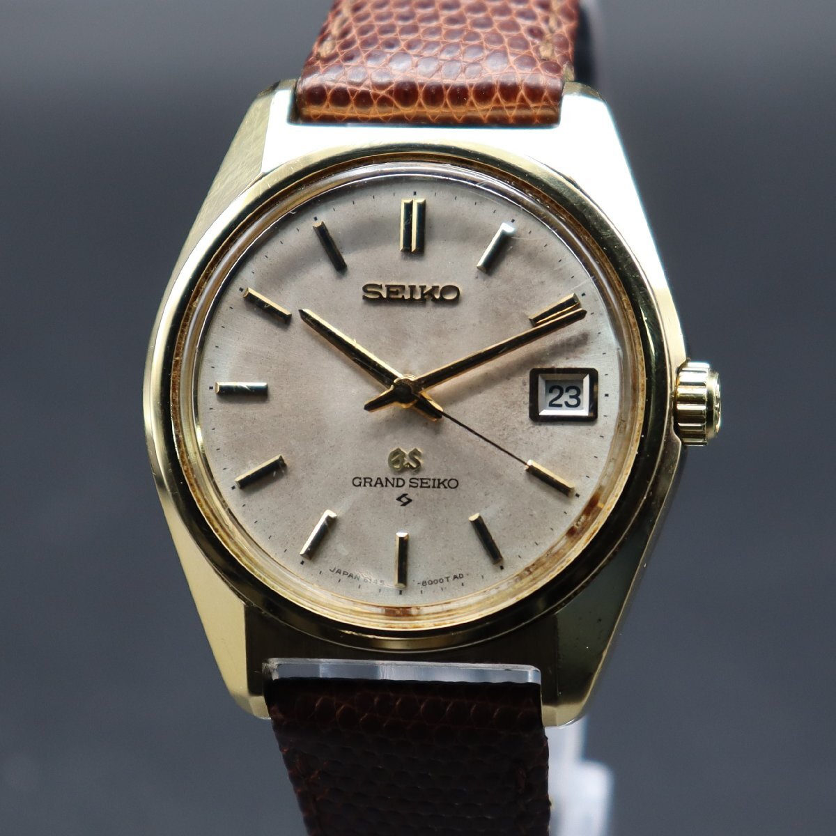  Move beautiful goods SEIKO GS Seiko Grand Seiko 6145-8000 self-winding watch Date GSmedali on 1967 year made .. men's wristwatch 