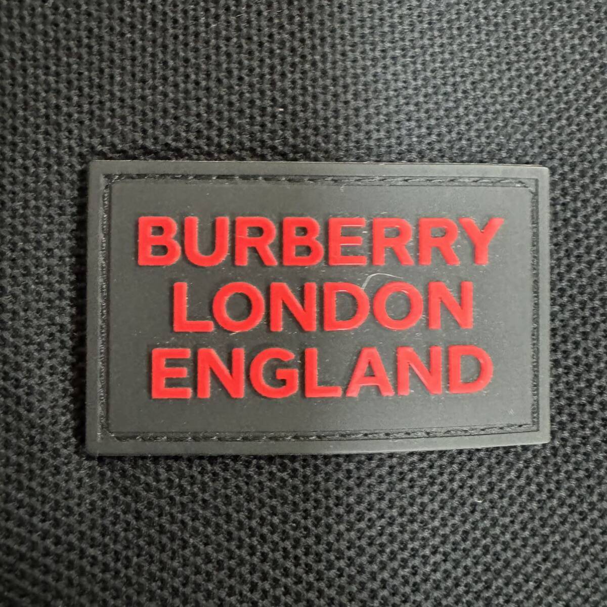 【美品 現行タグ】 BURBERRY LONDON ENGLAND 半袖ポロシャツ バーバリーロンドンイングランド ブラック muサイズの画像5