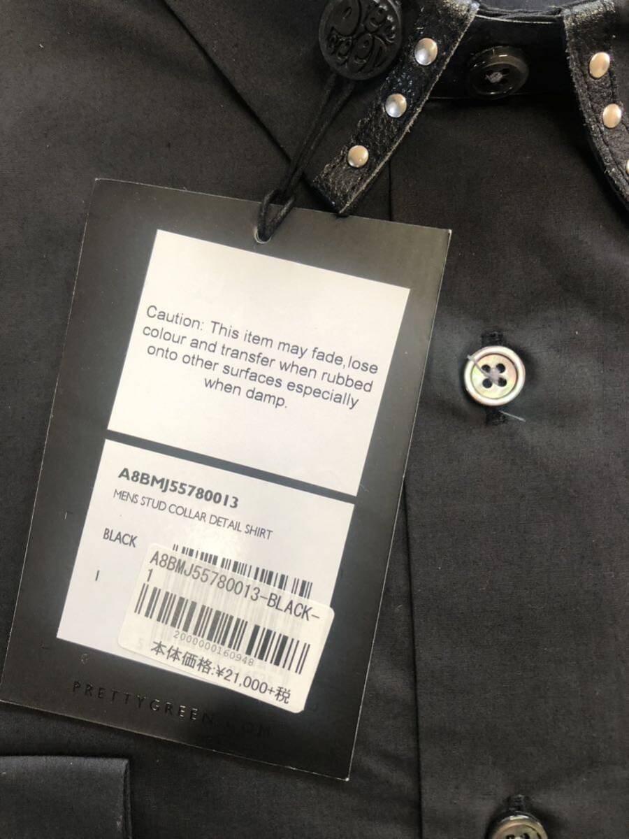70%OFF 新品未使用 定価2.1万円 プリティグリーン 長袖シャツ サイズ1 黒